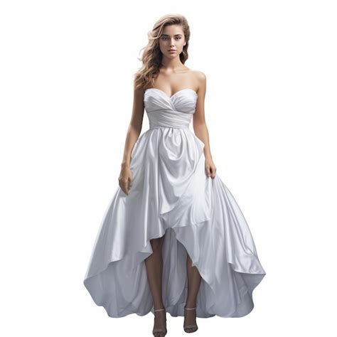 premium photo pure elegance  stunning beauty   full body white dress