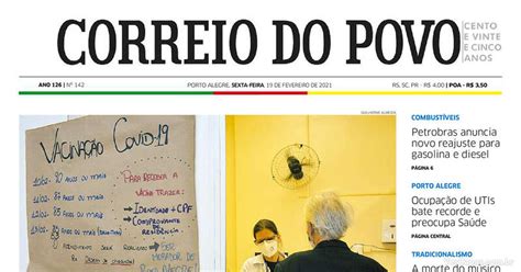 Capa Correio Do Povo Sexta De Fevereiro De