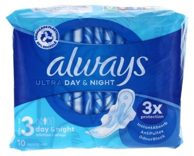 Always Ultra Day Night Serviettes Jour Et Nuit Avec Ailettes Taille 3