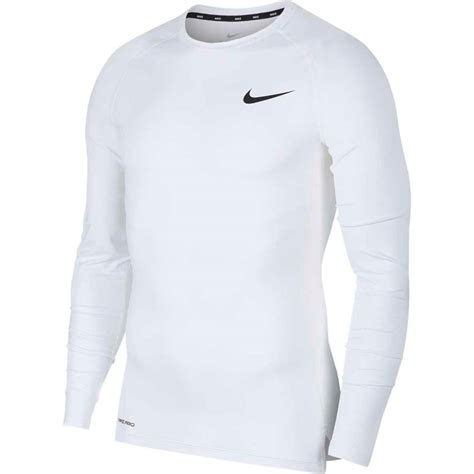 Nike Pro Ondershirt Strak Lange Mouwen Wit Zwart Voetbalclub