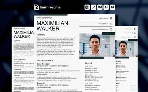 Game Developer Resume Template Finish Resume