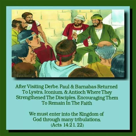 After Visiting Derbe Paul And Barnabas Returned To Lystra Iconium