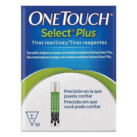 Comprar One Touch Select Plus Tiras Reactivas Con 50 Piezas En Farmacia