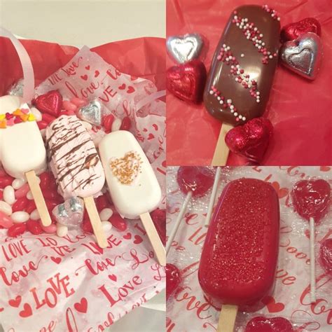 Valentines Cakesicles Chocolate Dipped Dessert Black Licorice Candy Cake Pops