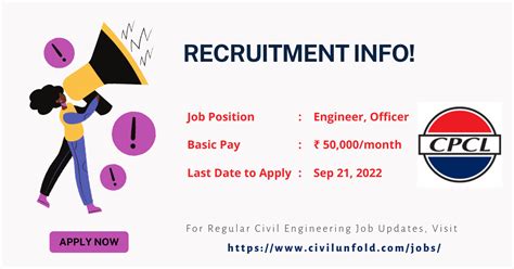 Engineer Officer Recruitment Cpcl Civil Unfold