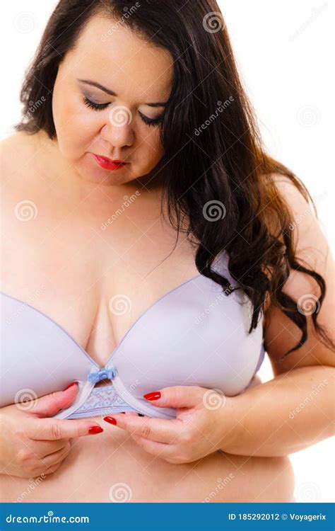 Fat Woman Big Breast Wearing Bra Stock Photo Image Of Woman Lingerie