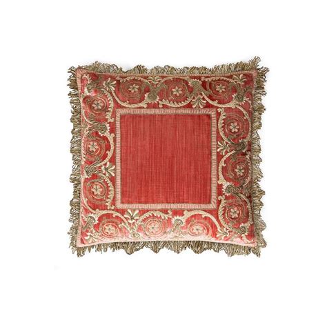 Sophia Cushion On Como Pompeiian Red Beaumont Fletcher Cushions