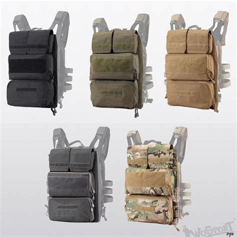 WoSporT Tactical Zipper Panel Pouch Bag Back Pack For JPC2 0 Tactical