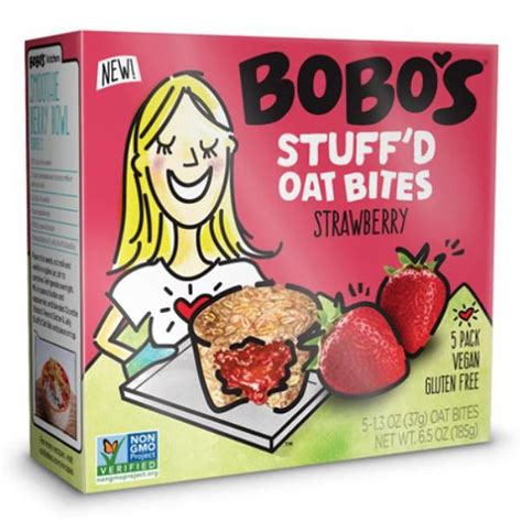 Bobos Oat Bars 65 Oz Stuffd Oat Bites Strawberry Gluten Free 5 Count