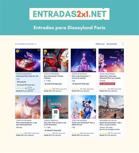 Entradas Disneyland Paris X Precio Descuentos Ofertas