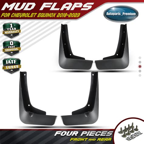 X Front Rear Splash Guards Mud Flaps Mudguards For Chevrolet Equinox