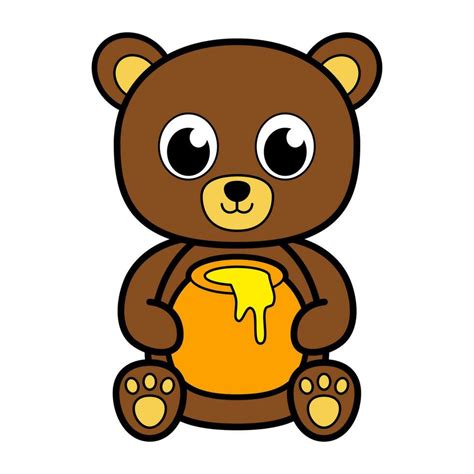 Honey Bear Vector 24700888 Vector Art At Vecteezy