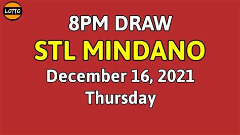 STL MINDANAO 8pm Result Today December 18 2021 PARES SWER2 SWER3 SWER4