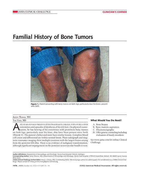 Familial History Of Bone Tumors Genetics And Genomics Jama The