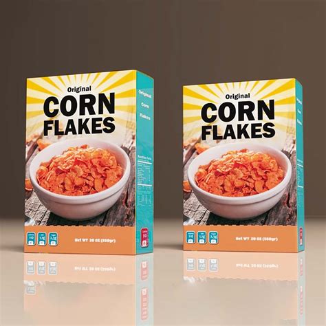 Corn Flakes Cereal Box - Box of Corn Flakes - Packaging Bee