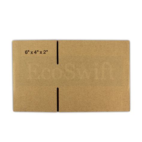 100 6x4x2 Ecoswift Cardboard Packing Moving Shipping Boxes Corrugated