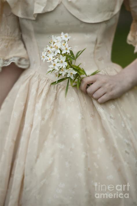 Victorian Or Edwardian Woman Holding A Posy Photograph By Lee Avison