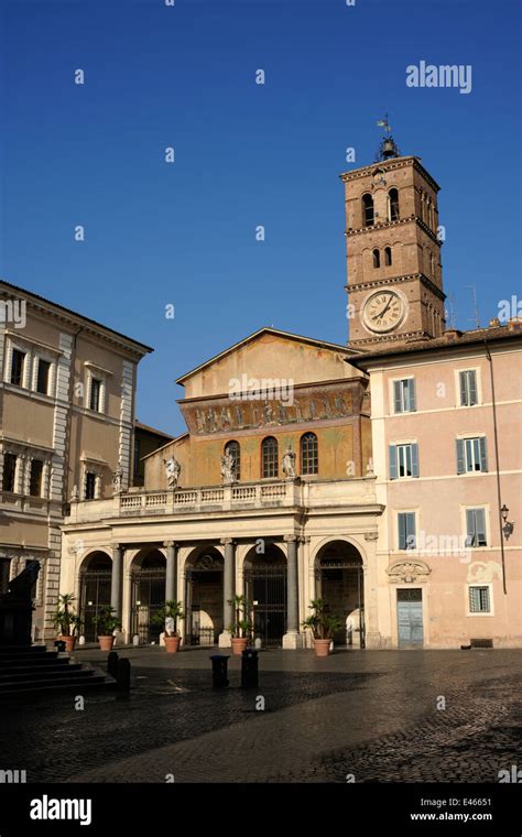 Rome Basilica Di Santa Maria In Trastevere Hi Res Stock Photography And