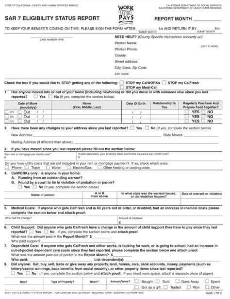 Sar Form Printable Forms Free Online