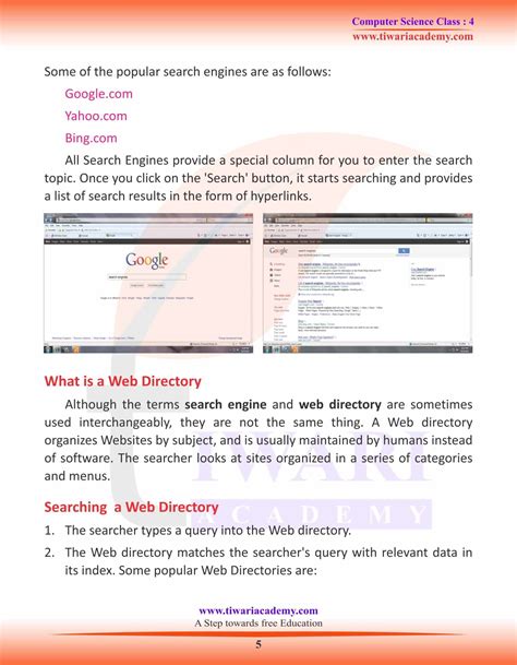 Class 4 Computer Science Chapter 9 Internet