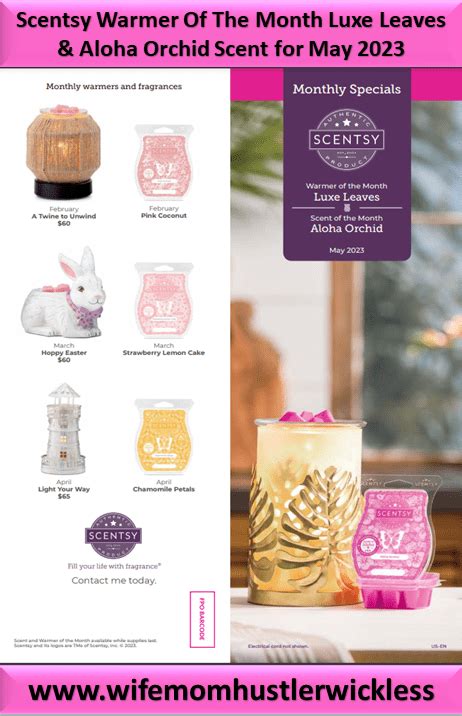 Scentsy Warmer Of The Month Luxe Leaves And Aloha Orchid Scent For May 2023