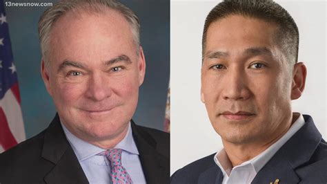 Democratic Senator Tim Kaine vs. Republican challenger Hung Cao ...