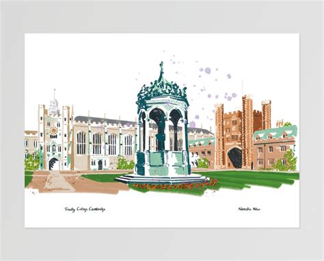 Trinity College University of Cambridge Art Print - Etsy