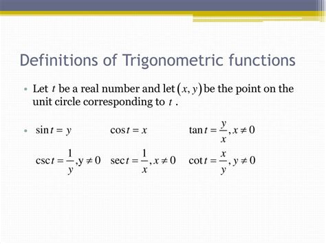 Trigonometric Functions The Unit Circle Ppt Download