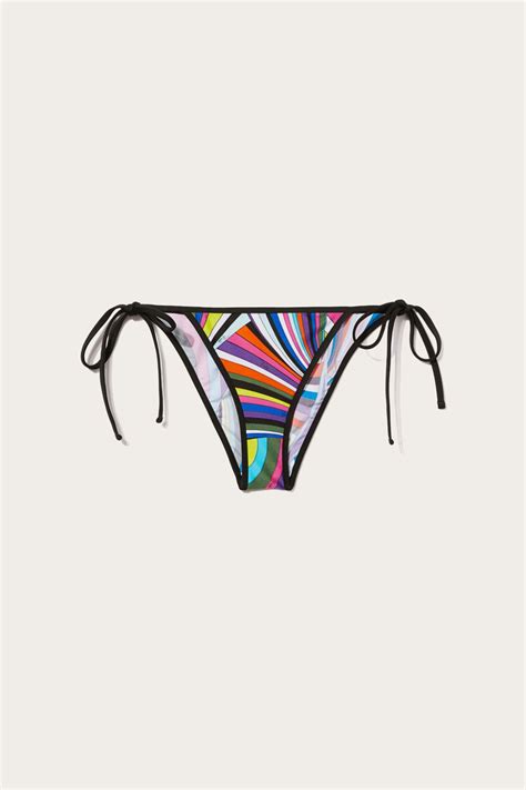 Iride Print Bikini Briefs In Pink PUCCI