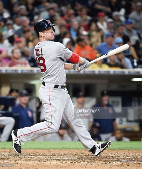 Aaron Hill #18 of the Boston Red Sox plays during a baseball game ...