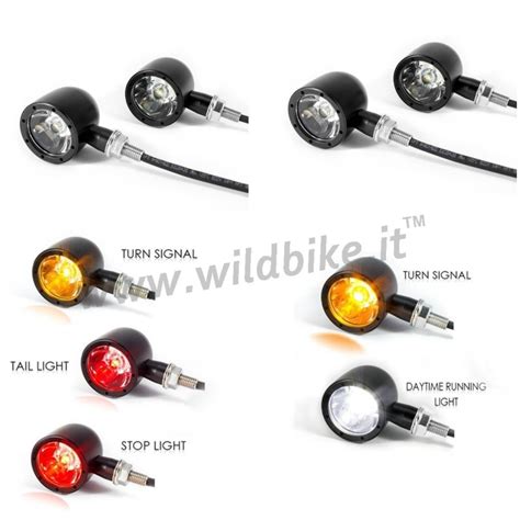 KIT CLIGNOTANTS INTÉGRÉE CREE LED MULTIFONCTIONNEL NOIR MOTO CUSTOM ET