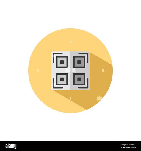 QR Code Web And Shopping Payment Technology Flat Icon In A Circle