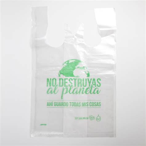 Bolsa Biodegradable De Camiseta Chica Desechables Biodegradables