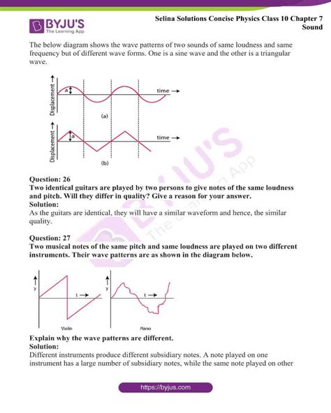 Selina Solutions Concise Physics Class Chapter Sound Access Free Pdf