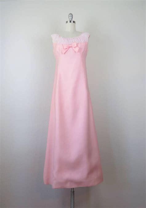 Vintage 1960s Emma Domb Dress Formal Maxi Party P… Gem