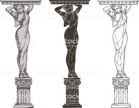 caryatid | Free vector art, Vector art, Stock illustration