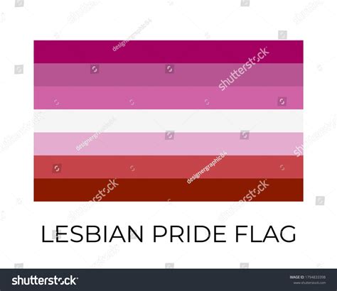 Lesbian Pride Flag Symbol Lgbt Community Stock Vector Royalty Free