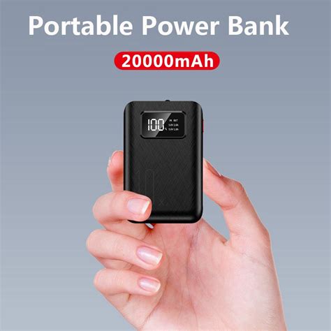 Mini cargador portátil de 20000mAh para teléfono móvil Batería Externa