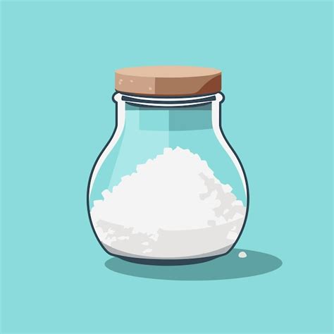 A Glass Jar Filled With White Powder Premium AI Generated Vector