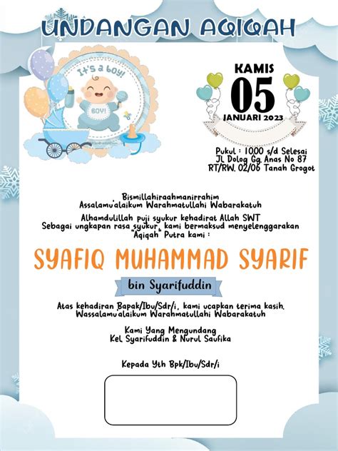 Undangan Aqiqah | PDF