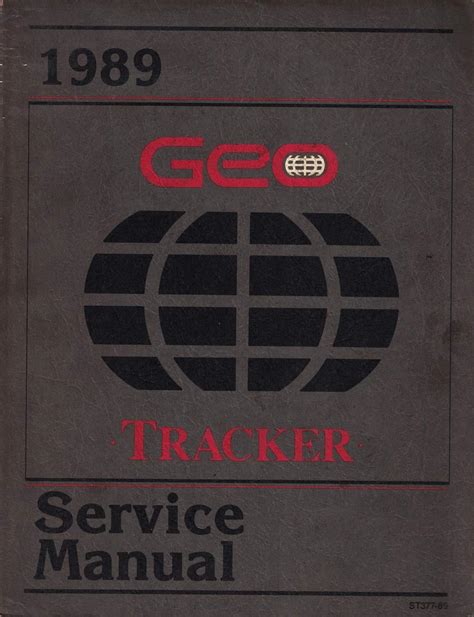 1989 Geo Tracker Repair Shop Manual Original Geo Books