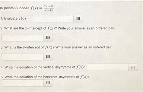 Solved 5 Points Suppose F X X3−187x2−11 1 Evaluate F 6