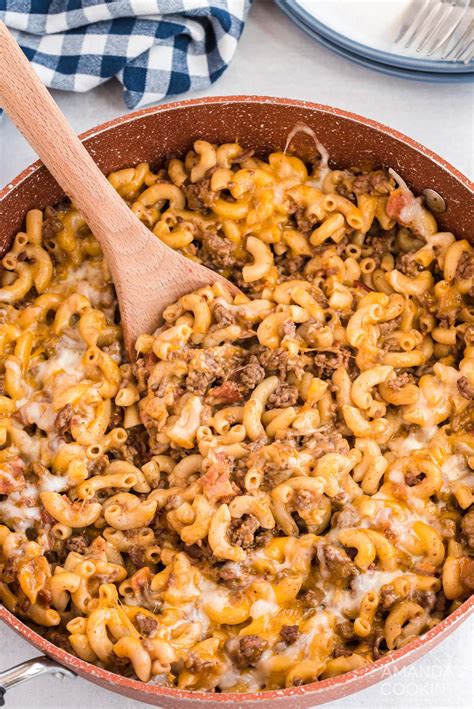 Bacon Cheeseburger Casserole Recipe Amandas Cookin Ground Beef