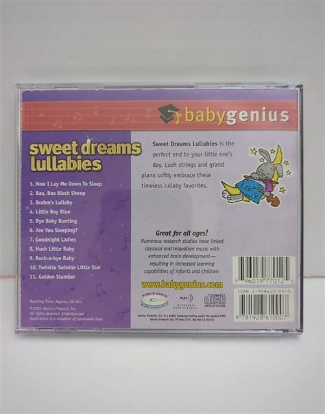 Baby Genius Instrumental Series Sweet Dreams Lullabies Cd Ebay