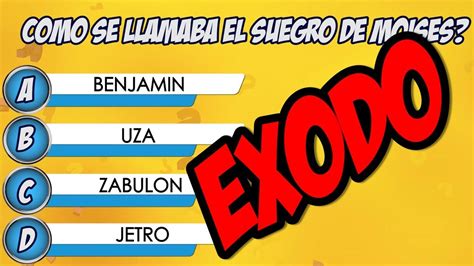 JUEGO DE PREGUNTAS BÍBLICAS ÉXODO 25 PREGUNTAS YouTube