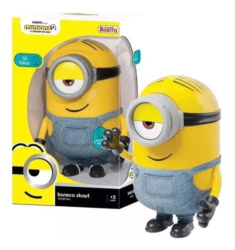 Boneco Minions Stuart C Som Fala Frases Brinde Rosita Frete Gr Tis