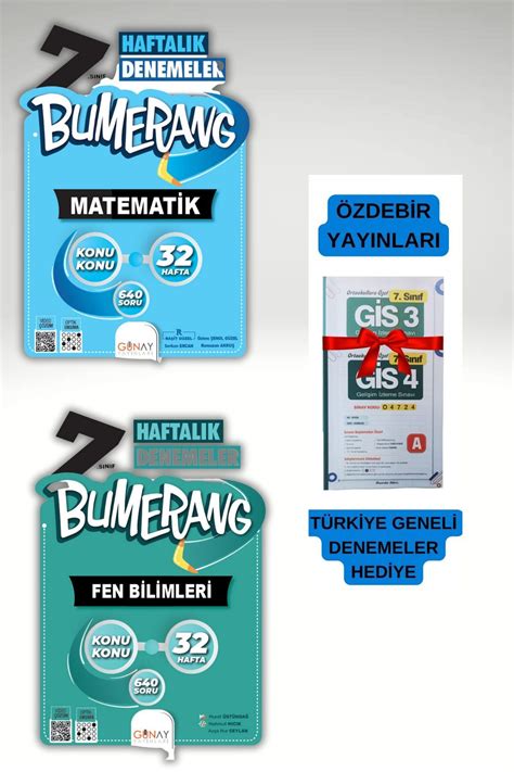 Günay Yayınları 2025 YENİ 7 Sınıf 32 Hafta Bumerang Haftalık Türkçe