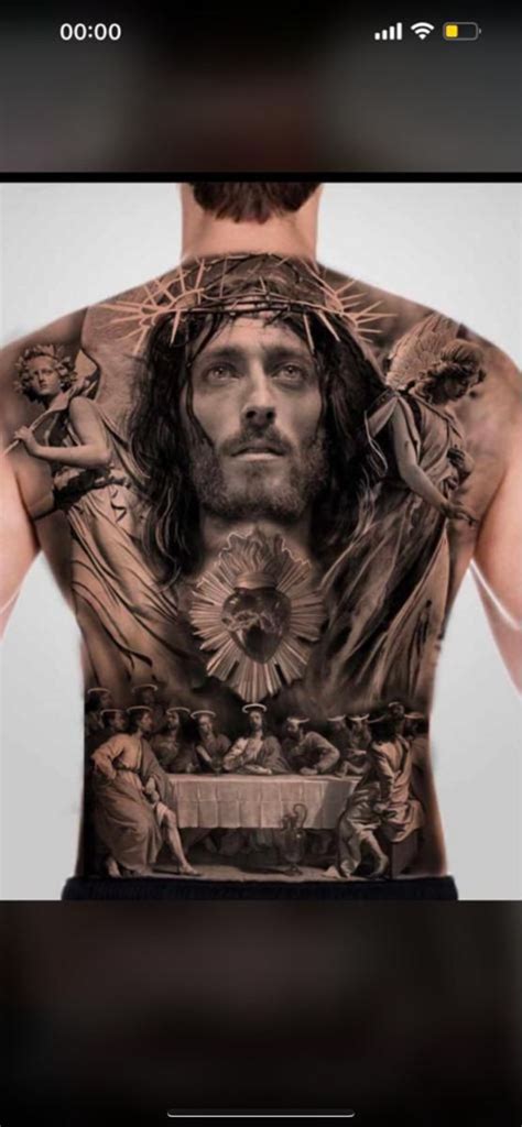 Pin Em Religiosos Tatuagem De Anjo Nas Costas Tatuagem De Jesus