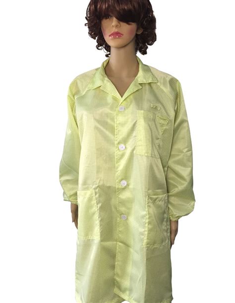 Economic Esd Safe Clothing Anti Static Lab Coat Lightweight For Esd