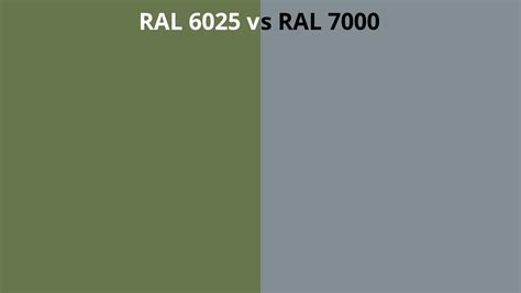 RAL 6025 Vs 7000 RAL Colour Chart UK